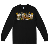 Black skeleton hands coffee cups Long Sleeve Tee - texasbilliewilder