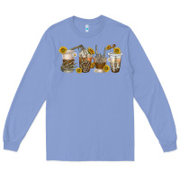 Colony Blue skeleton hands coffee cups Long Sleeve Tee - texasbilliewilder