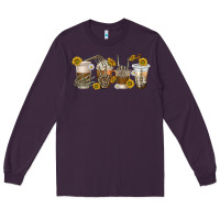 Plum skeleton hands coffee cups Long Sleeve Tee - texasbilliewilder