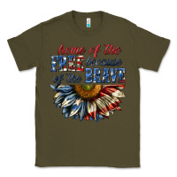 Army Green home of the free because of the brave sunflower bi Classic Tee - texasbilliewilder