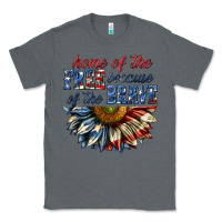 Charcoal Heather home of the free because of the brave sunflower bi Classic Tee - texasbilliewilder