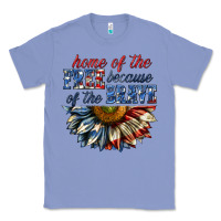 Colony Blue home of the free because of the brave sunflower bi Classic Tee - texasbilliewilder