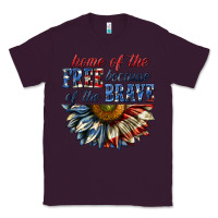 Plum home of the free because of the brave sunflower bi Classic Tee - texasbilliewilder