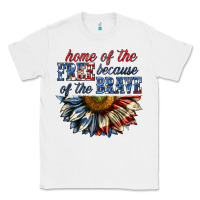 White home of the free because of the brave sunflower bi Classic Tee - texasbilliewilder