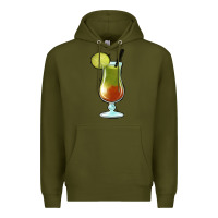 Army Green Margarita Glass Premium Hoodie - Jasminsmagicworld
