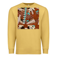 Antique Gold football leopard gemstone seamless pattern Premium Sweatshirt - JahusDesignShop