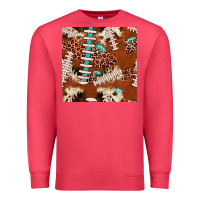 Cardinal football leopard gemstone seamless pattern Premium Sweatshirt - JahusDesignShop