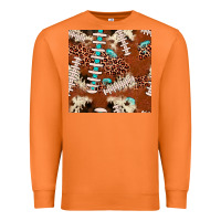 Carrot football leopard gemstone seamless pattern Premium Sweatshirt - JahusDesignShop