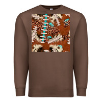 Chestnut football leopard gemstone seamless pattern Premium Sweatshirt - JahusDesignShop