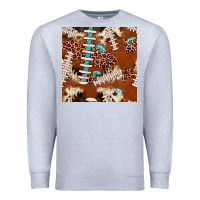 Heather Grey football leopard gemstone seamless pattern Premium Sweatshirt - JahusDesignShop