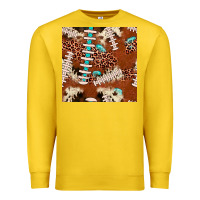 Lemon football leopard gemstone seamless pattern Premium Sweatshirt - JahusDesignShop