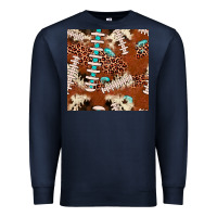 Navy football leopard gemstone seamless pattern Premium Sweatshirt - JahusDesignShop