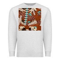 Oatmeal Heather football leopard gemstone seamless pattern Premium Sweatshirt - JahusDesignShop