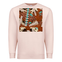 Pale Pink football leopard gemstone seamless pattern Premium Sweatshirt - JahusDesignShop