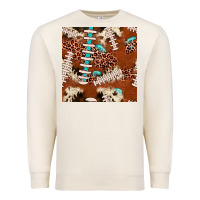 Sandshell football leopard gemstone seamless pattern Premium Sweatshirt - JahusDesignShop