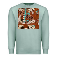 Seafoam football leopard gemstone seamless pattern Premium Sweatshirt - JahusDesignShop