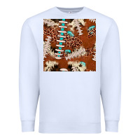 White football leopard gemstone seamless pattern Premium Sweatshirt - JahusDesignShop