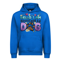 Cobalt hello i am obsessed with my dog Urban Hoodie - MaliasSmallBusiness