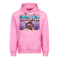 Fuchsia Pink hello i am obsessed with my dog Urban Hoodie - MaliasSmallBusiness