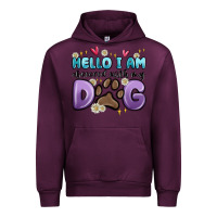 Mauve Wine hello i am obsessed with my dog Urban Hoodie - MaliasSmallBusiness