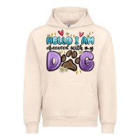 Sandshell hello i am obsessed with my dog Urban Hoodie - MaliasSmallBusiness