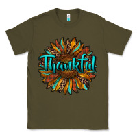 Army Green thankful sunflower Classic Tee - RanaPortraitStore