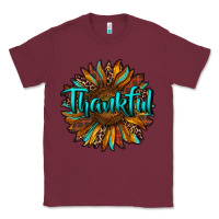 Burgundy thankful sunflower Classic Tee - RanaPortraitStore