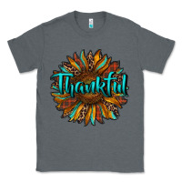 Charcoal Heather thankful sunflower Classic Tee - RanaPortraitStore