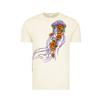 Vintage Arctic light purple jellyfish and floral Vintage Tee - BarkalooDesign