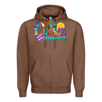 Chestnut i love summer Zipper Hoodie - texasbilliewilder