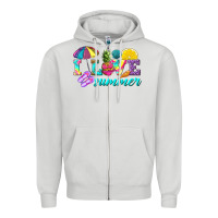 Dove Grey i love summer Zipper Hoodie - texasbilliewilder
