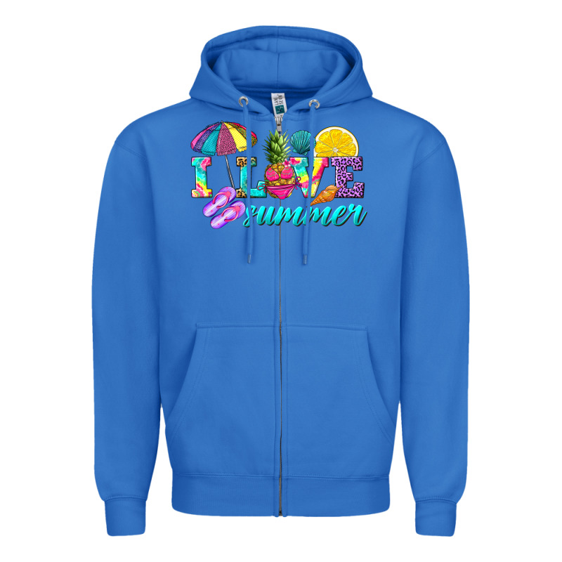 I Love Summer Zipper Hoodie by texasbilliewilder | Teevron