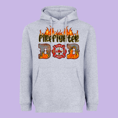 Firefighter Dad Heavyweight Hoodie Designed By Hra Design Shop