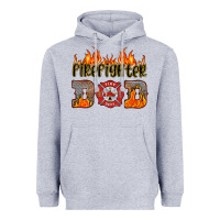 Heather Grey firefighter dad Heavyweight Hoodie - HRA Design Shop
