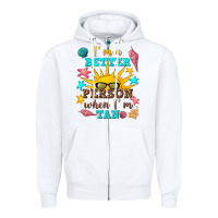 White i m a better person when i m tan Zipper Hoodie - texasbilliewilder