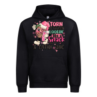 Black torn between lookin' like a snack and eatin' one Urban Hoodie - MaliasSmallBusiness