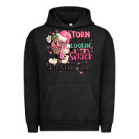 Pigment Black torn between lookin' like a snack and eatin' one Urban Hoodie - MaliasSmallBusiness