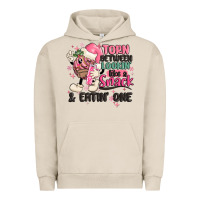Pigment French Oak torn between lookin' like a snack and eatin' one Urban Hoodie - MaliasSmallBusiness