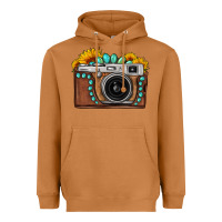 Meerkat Sunflower Gemstone Vintage Camera Heavyweight Hoodie - FaDigitalArtStudio
