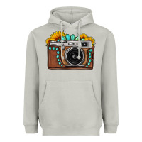 Moon Dust Sunflower Gemstone Vintage Camera Heavyweight Hoodie - FaDigitalArtStudio