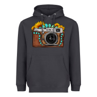 Smoke Sunflower Gemstone Vintage Camera Heavyweight Hoodie - FaDigitalArtStudio