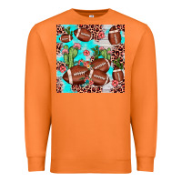 Carrot football leopard cactus seamless pattern Premium Sweatshirt - JahusDesignShop