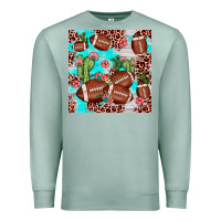 Seafoam football leopard cactus seamless pattern Premium Sweatshirt - JahusDesignShop