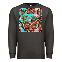 Smoke football leopard cactus seamless pattern Premium Sweatshirt - JahusDesignShop