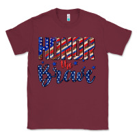 Burgundy honor the brave Classic Tee - texasbilliewilder