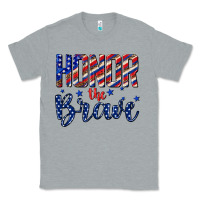 Heather Grey honor the brave Classic Tee - texasbilliewilder