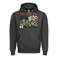 Charcoal Heather i'm just here for the snacks #soccer sister Zipper Hoodie - Zillion Design Studio