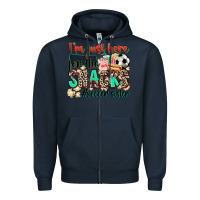 Navy i'm just here for the snacks #soccer sister Zipper Hoodie - Zillion Design Studio