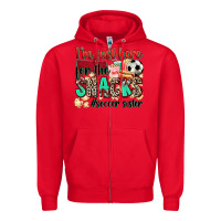 Red i'm just here for the snacks #soccer sister Zipper Hoodie - Zillion Design Studio