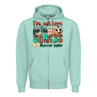 Seafoam i'm just here for the snacks #soccer sister Zipper Hoodie - Zillion Design Studio